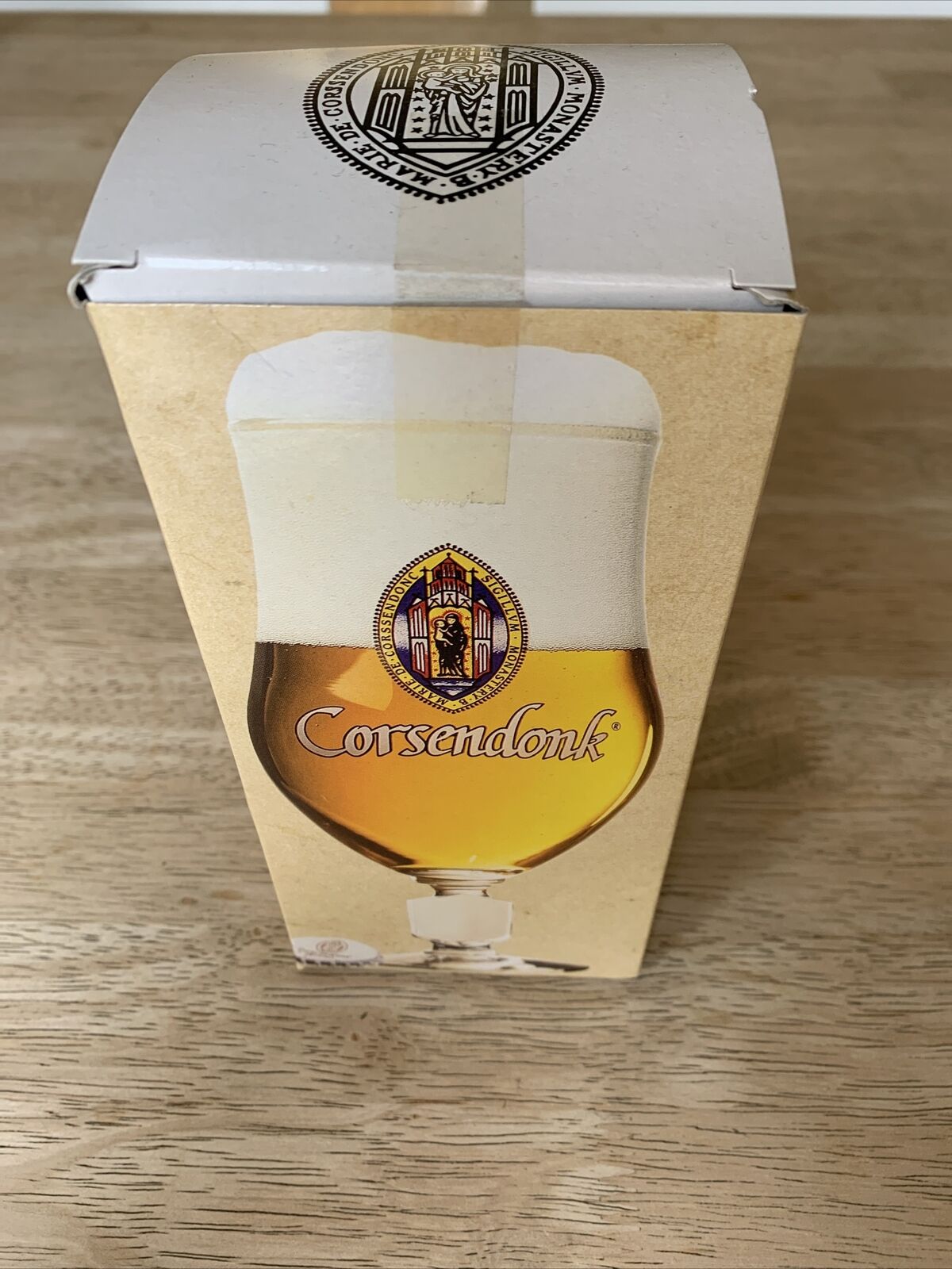 New Corsendonk Beer Stemmed Glass In Sealed Box Belgium Zalig Genie ten