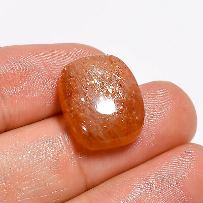 Red Sunstone Radiant Shape Cabochon 100% Natural Loose Gemstone 14 Ct 17X14X6 mm