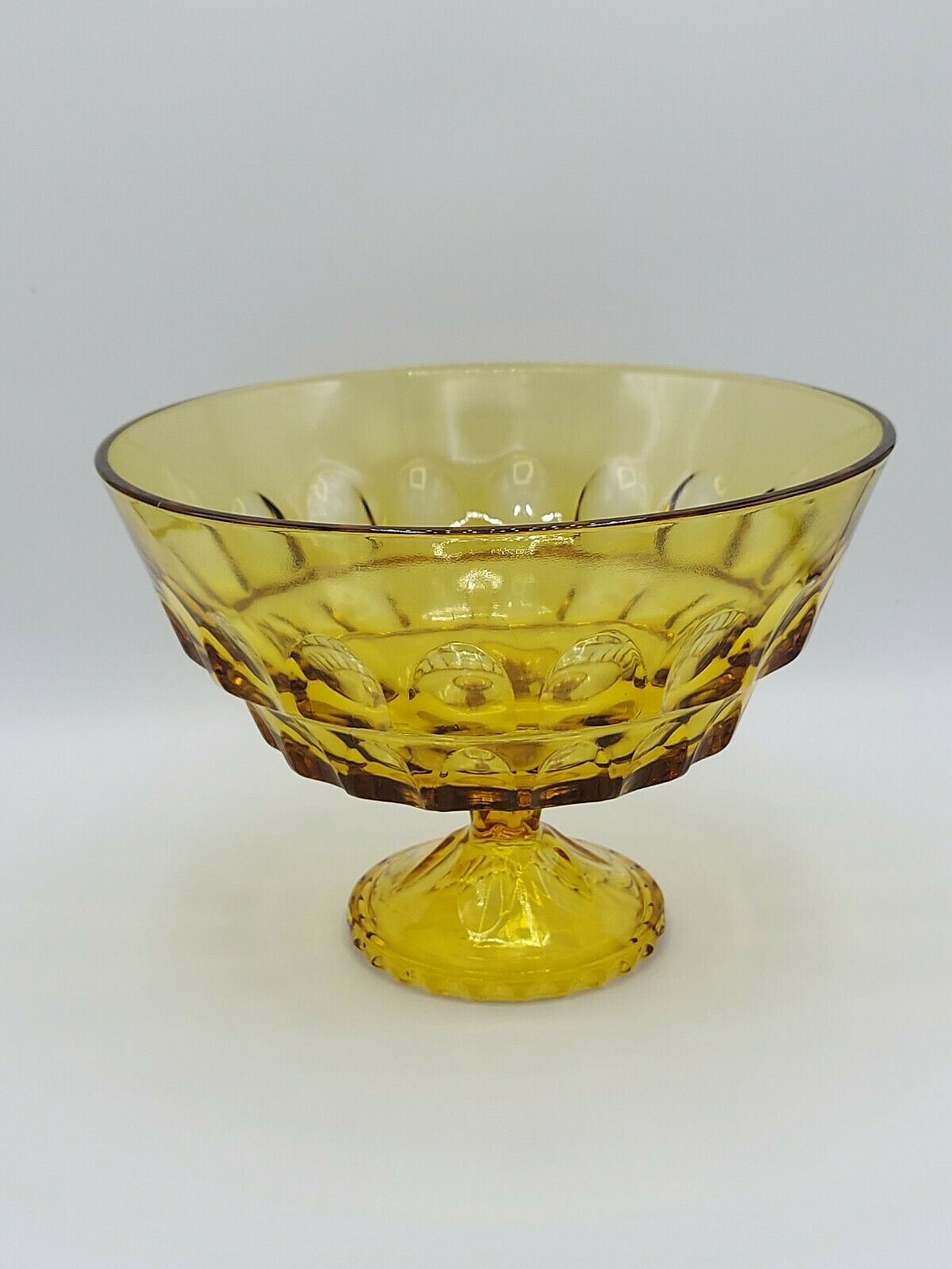 Vintage Viking Georgian Amber Pedestal Trifle Fruit/salad Bowl