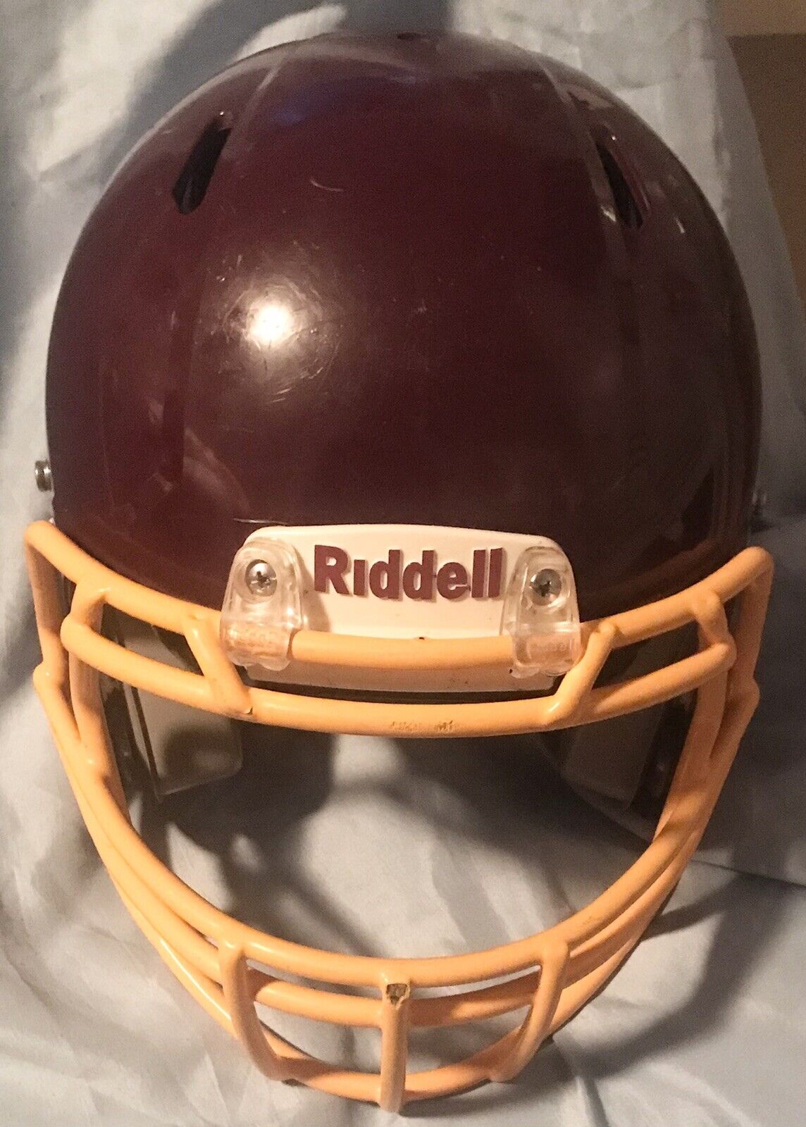 Riddell Youth Medium Victor Football Helmet Glossy Maroon Inflatable Adjust