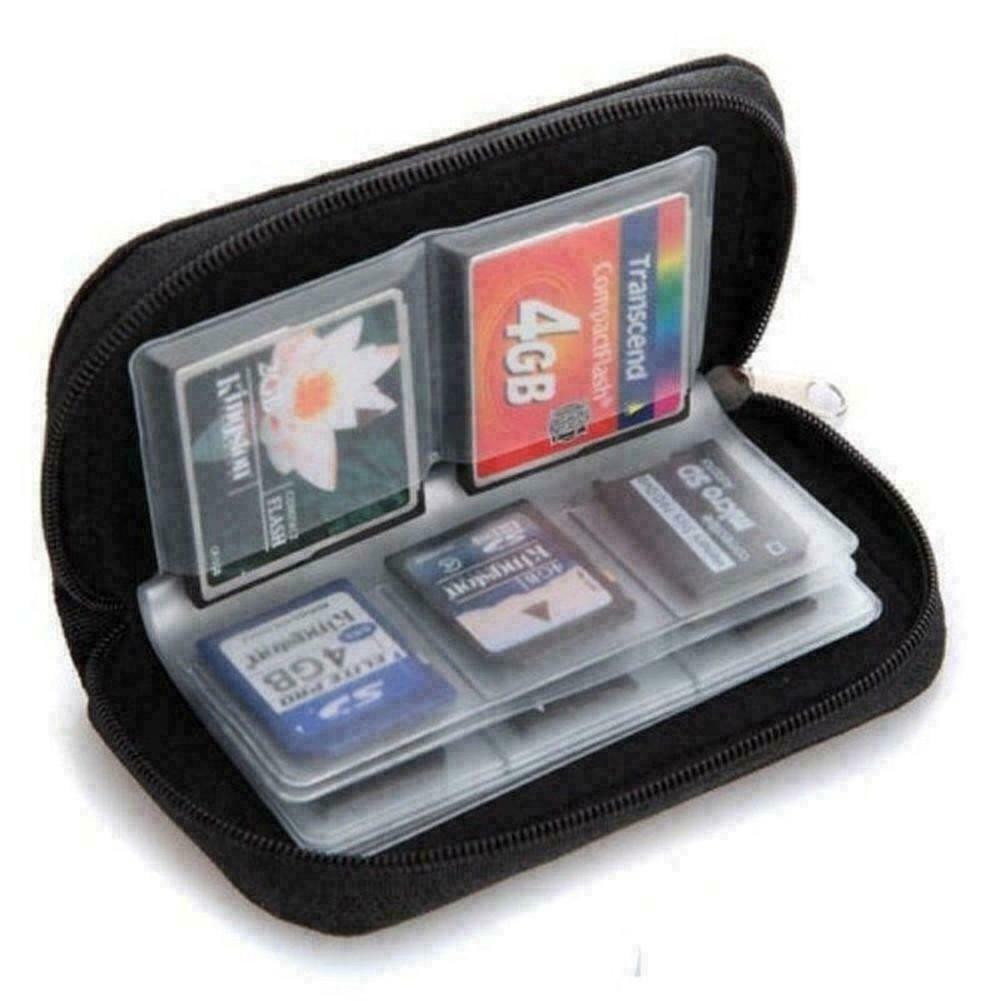 Micro Sd Xd Card Case Memory Card Storage Carrying Wallet Holder Black Case Lz