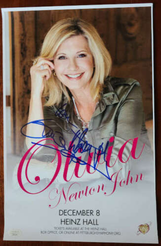 Olivia Newton John Jsa Coa Signed Concert Poster Photo Heinz Autograph