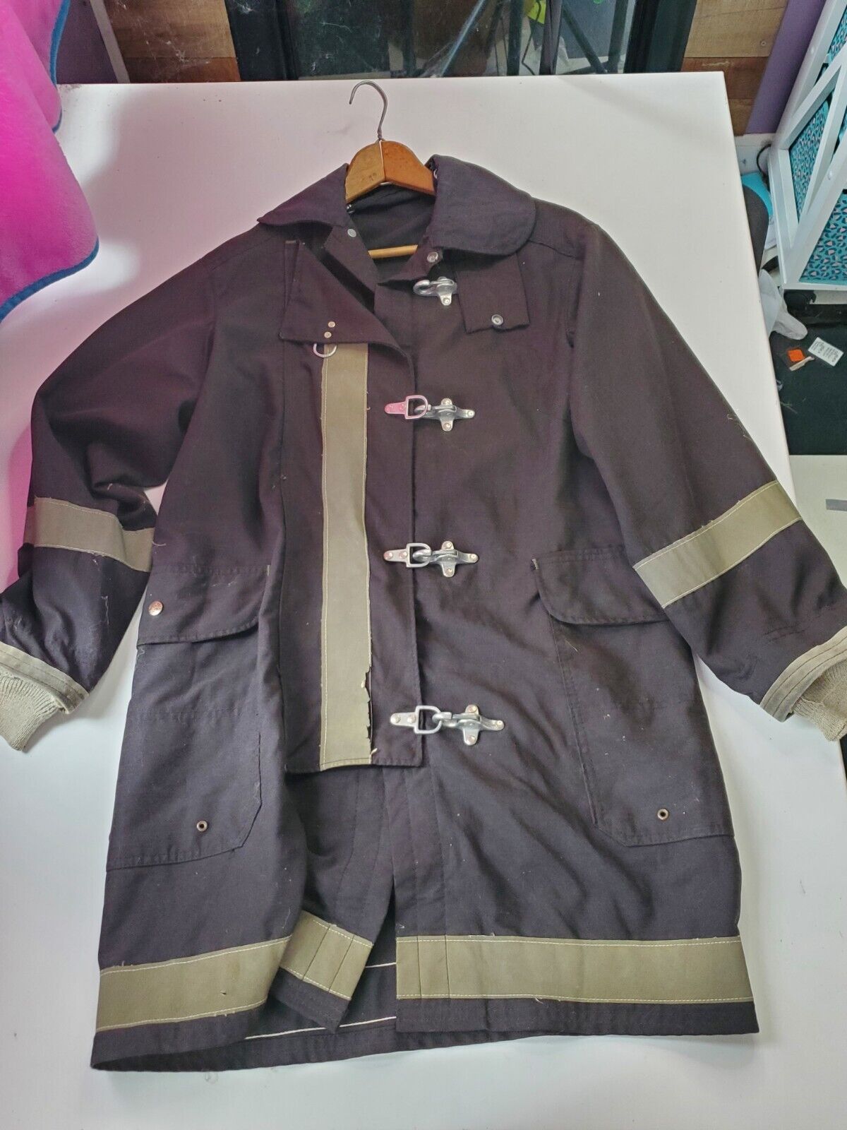 Vintage Firefighter Fireman's Turnout Coat Jacket Survivair By Body Guard