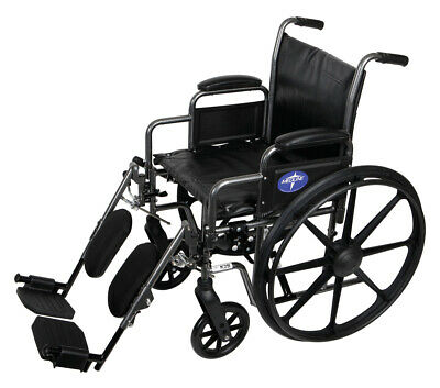Medline K2 Basic Wheelchair With 18"wx16"d Seat, Elevating Legrests- Mds806300ev
