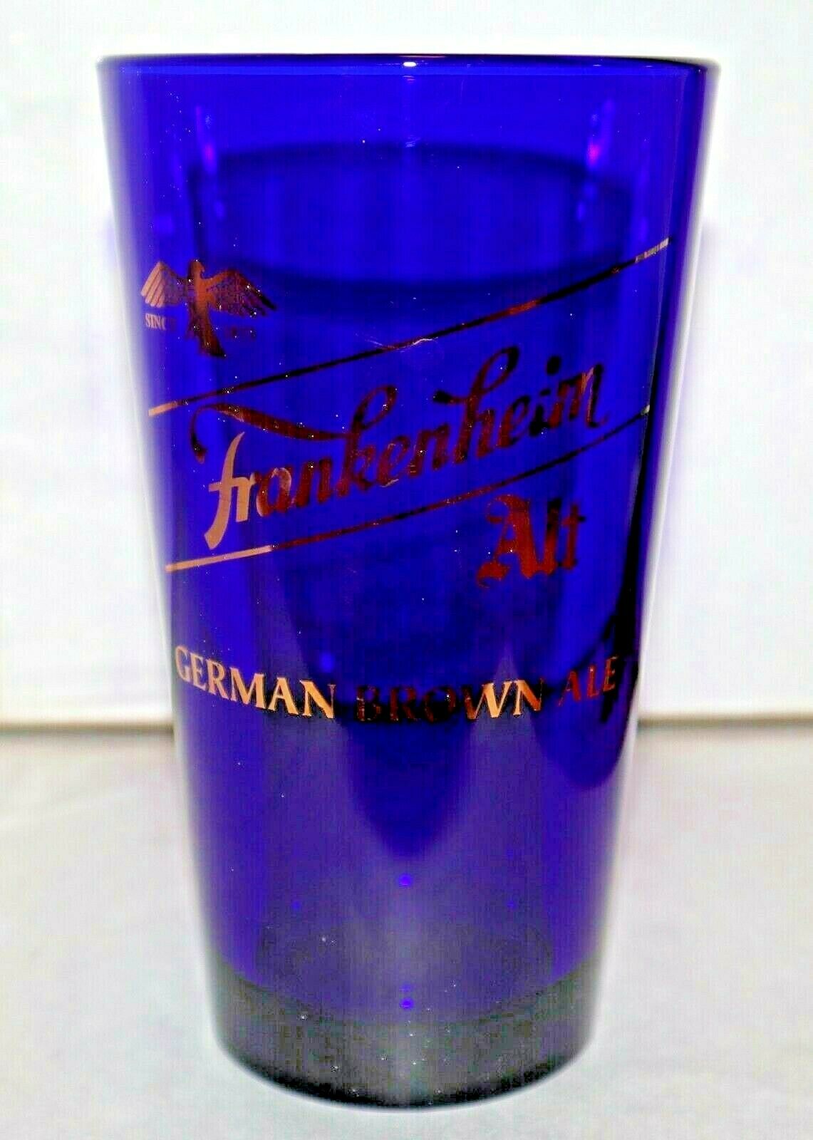 Frankenheim Alt Pint Beer Glass German Brown Ale Cobalt Blue