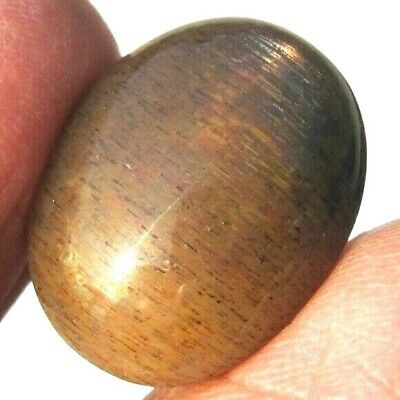 3.85 Carat Oval Cabochon Natural Earth Mined Sun stone Cat's Eye Loose Gemstone