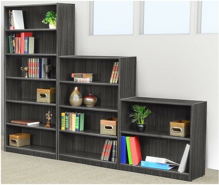 WOODEN MODULAR OFFICE BOOKCASES Wood Mahogany Cherry AshGrey, Height 30