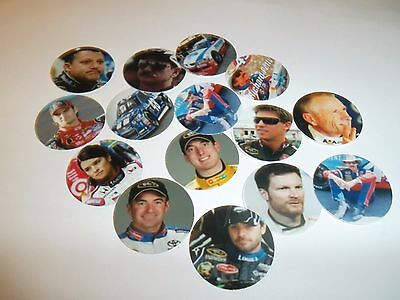 Pre Cut One Inch Bottle Cap Images Nascar Mix Free Shipping
