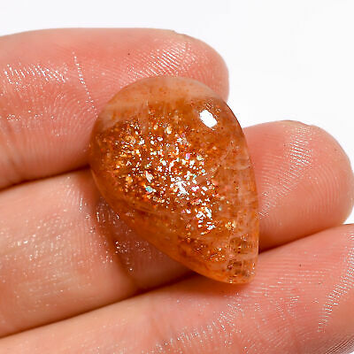 Red Sunstone Pear Shape Cabochon 100% Natural Loose Gemstone 14.5 Ct. 24X16X5 mm