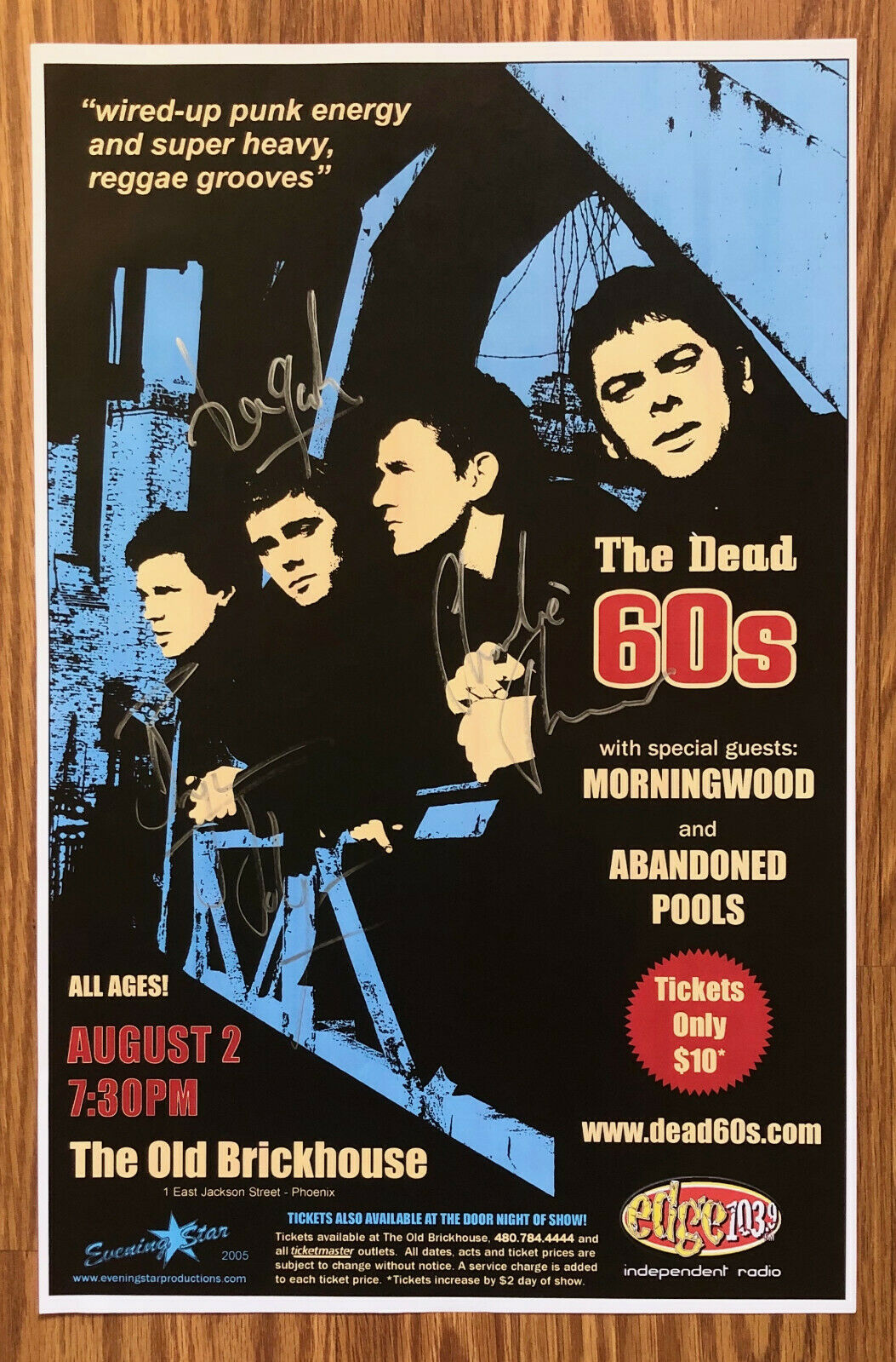 Dead 60's Poster Signed In Person 2005