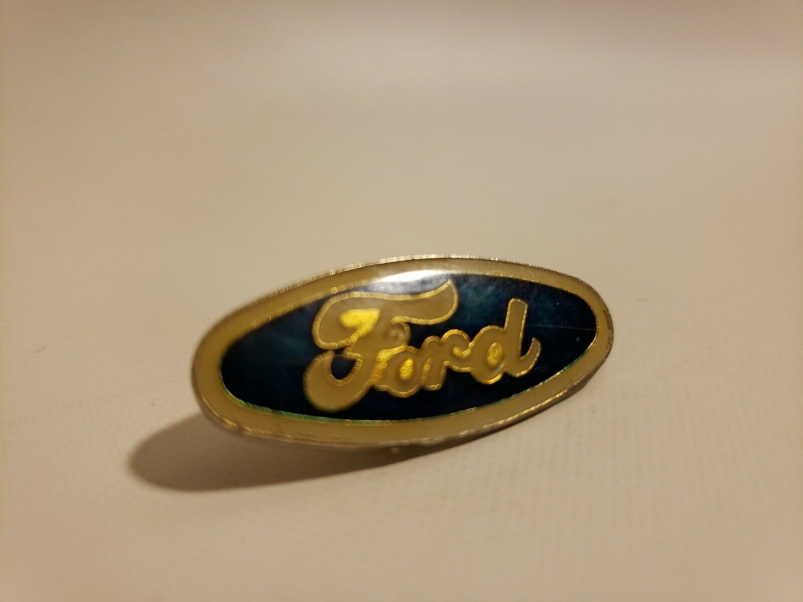 Ford Lapel Hat Tie Pin Turquoise Color Inlay Background Jewelry Costume