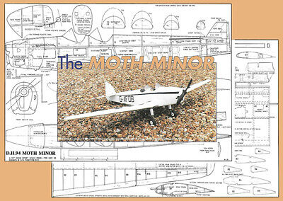 Model Airplane Plans (rc): Dh-94 Moth Minor 52" Sport-scale For .20-.30 Engines