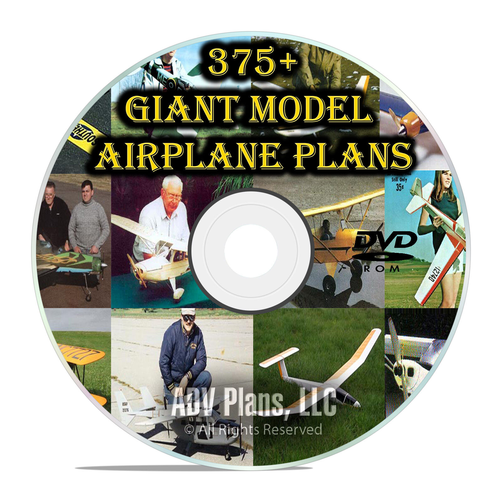 375+ Giant Full Scale Rc Model Airplane Plans Templates, Scratch Build, Dvd F56