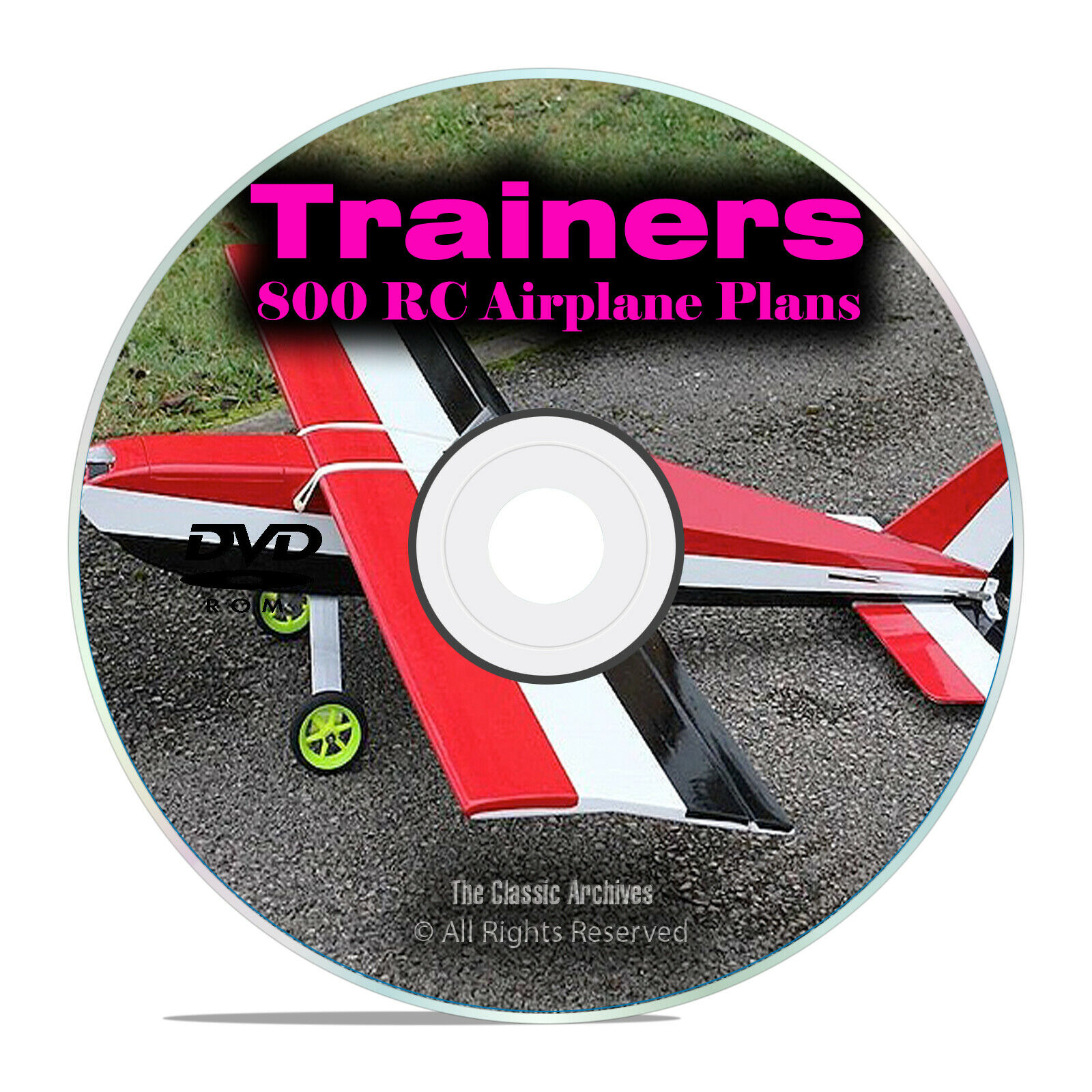 800 Trainer Rc Remote Control Model Airplane Plans, Training Planes Dvd I19